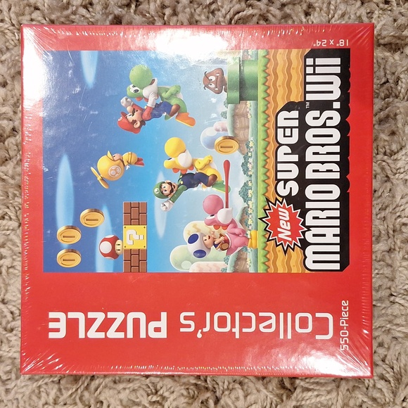 SUPER MARIO BROS WII 550 PIECE COLLECTORS PUZZLE 18"x24" - Picture 1 of 3